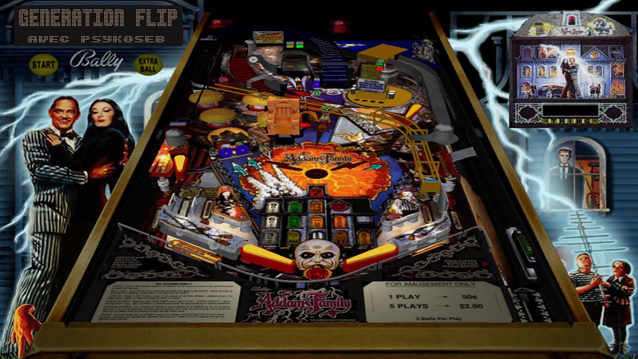 Location flipper Famille Addams Angers, Maine-et-Loire - RLS'Game
