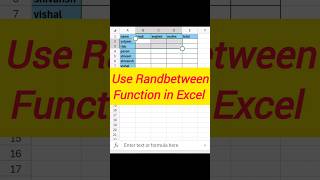 How to use Randbetween function in Excel #randbetween #exceltips #viral