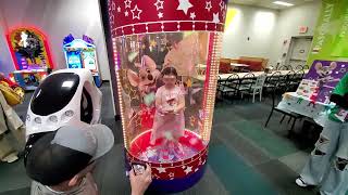 Rylan 5th birthday in ticket booth - Chuckee cheese