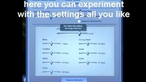 TheSims3 - Lifespan Tut - By TheUberJoker