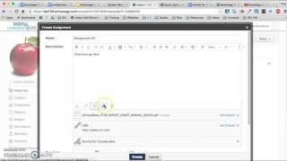 Schoology: Adding Attachments to Assignments: file, link...