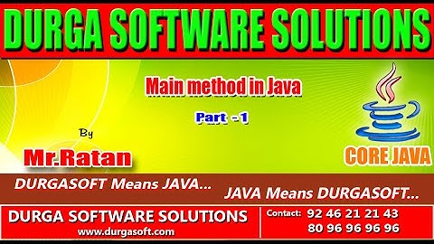 Core java ||  main method part - 1