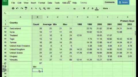 CAT 10-12 Using Google Docs - Spreadsheets - 7 Analysing Data