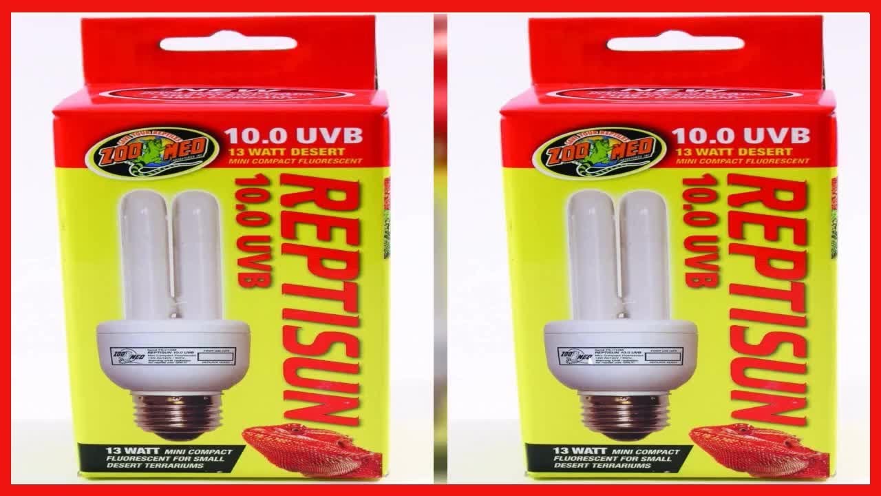 2 Pack Zoo Med Reptisun 10 0 Uvb Mini Compact Fluorescent