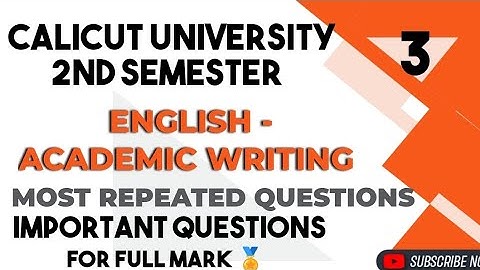 academic writing important questions/pass mark /2nd semester part-3