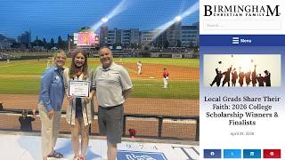 Congratulations to Our 2026 Birmingham Christian Family Scholarship Winner Tatum Osborne! 🎓