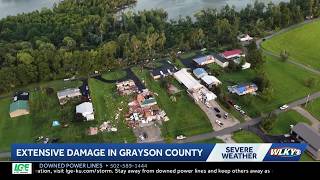 Tornado causes extensive damage in Grayson County
