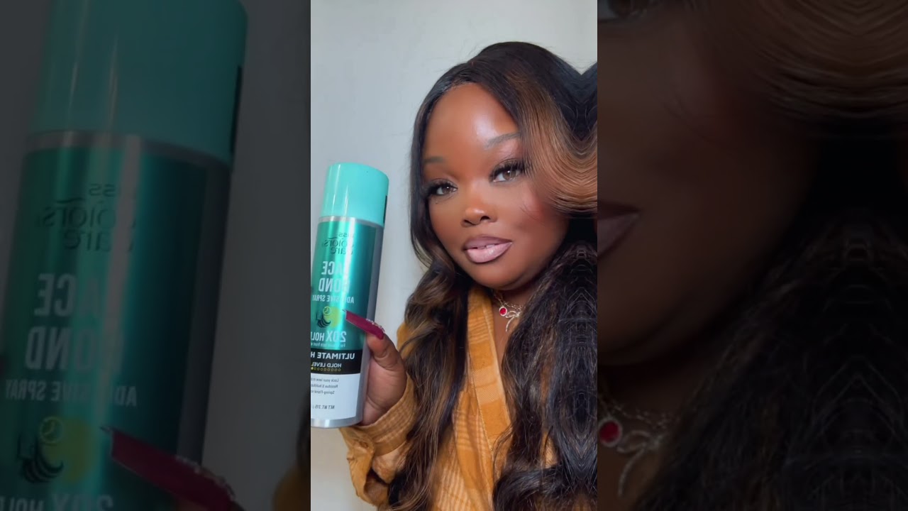 How to apply a Wig! KISS Colors and Care Lace bond adhesive Spray