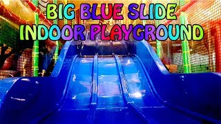 Indoor Playground Big Blue Slide. Amazonia Great World City. Singapore | Indoor Playground