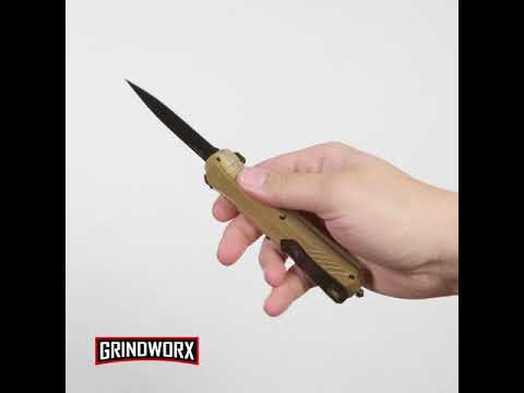 M&P Spring Assisted Tan OTF Spear Point Knife