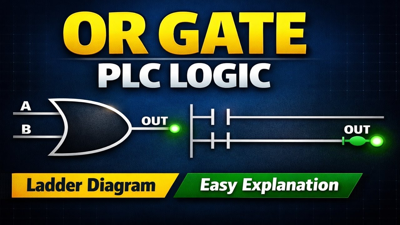 OR Gate & PLC Logic Explained Simply | Ladder Logic Tutorial - YouTube
