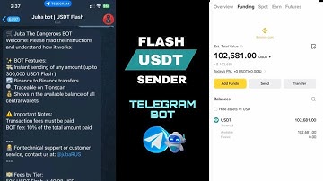 Flash USDT Sender Bot Telegram | The way of wealth | Flash USDT 100K
