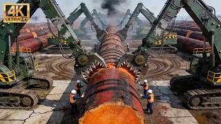 African Bubinga processing: rainforest giants to premium furniture, a violent aesthetic cycle.