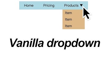 Create a dropdown menu by using vanilla HTML/CSS/Javascript