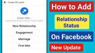 How to Add Relationship Status in Facebook Profile With Photo। Set Relationship Status On Facebook screenshot 5