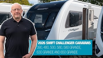 The 2026 Swift Challenger 390, 480, 500, 580, 580 Grande, 630 Grande and 650 Grande Caravans