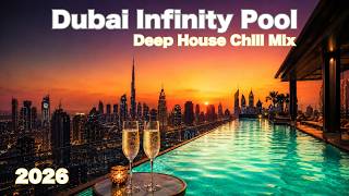 Deep House Chill Mix 2026 🌅 Dubai Rooftop Infinity Pool | Luxury Sunset Lounge | 3 Hour