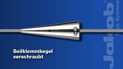 Jakob Rope Systems A1 Self Assembly | Seilklemmkegel verschraubt