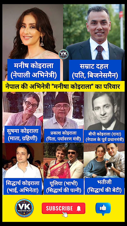 Family of Nepali actress Manisha Koirala, #shorts