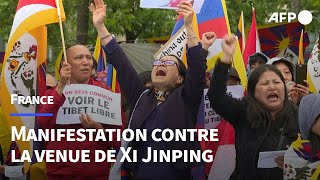 La Communauté Tibétaine Manifeste Contre La Venue De Xi Jinping En France Afp