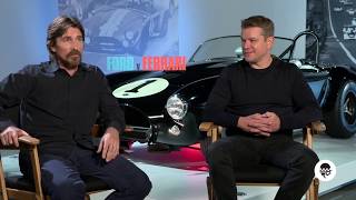Autoweek's mark vaughn talks with christian bale and matt damon, stars
of the new le mans movie ford v ferrari.