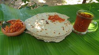 Coconut Roti With Sambal. පොල් රොටි සමග සමිබල්. Sri Lankan Best Recipe