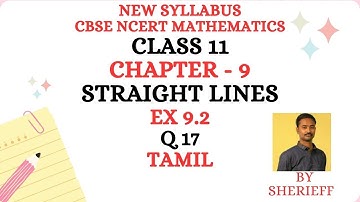 CLASS 11 MATHS CHAPTER 9 STRAIGHT LINES - EX 9.2 Q 17 CBSE NCERT NEW SYLLABUS.