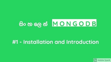 Mongo DB in Sinhala 1 - Installation and Introduction