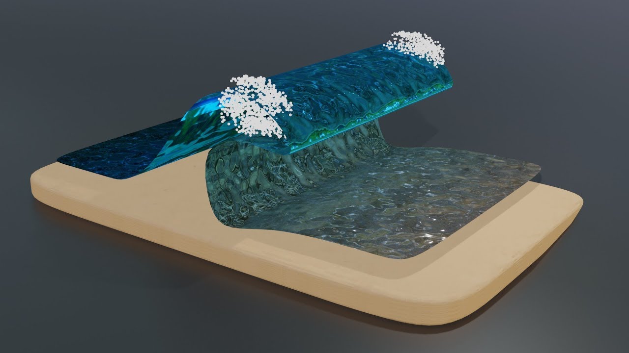 TUBULAR WAVES, BEACH ( BLENDER 2.81 )