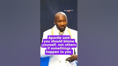 APOSTLE SAID YOU SHOULD BLAME YOURSELF, NOT OTHERS IF SOME THINGS HAPPEN TO YOU #foryou #viralvideo