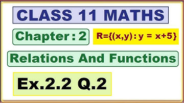 Ex.2.2 (Q.2) Chapter:2 Relations and Functions | Ncert Maths Class 11 | Cbse