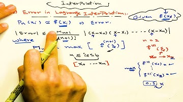 12- Numerical Interpolation | Error in Lagrange Polynomial Interpolation
