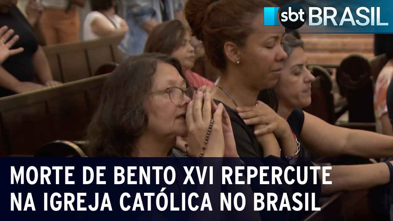 Morte de Bento XVI repercute na Igreja Católica no Brasil | SBT Brasil (31/12/22)