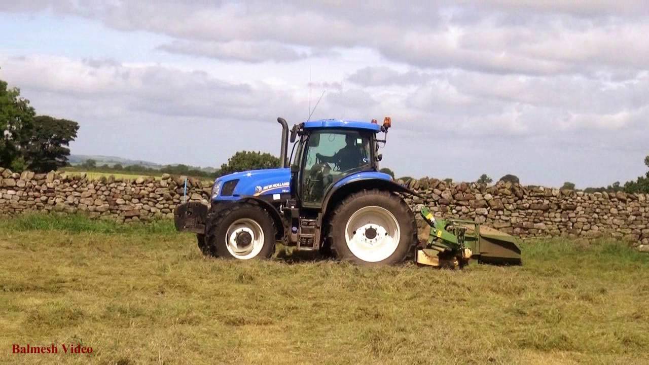 Mowing for Hay - New Holland action.