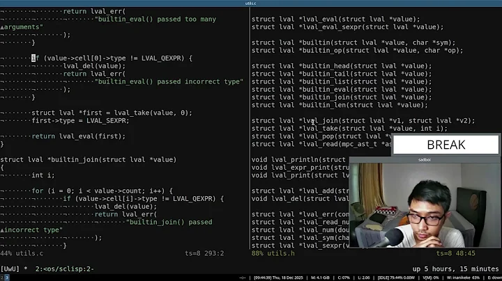 Study with me: learn C programming language by building our own lisp (Part 93)
