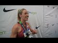 Elle St. Pierre Reacts to 2nd Place in 3000m | USATF Indoor Championships