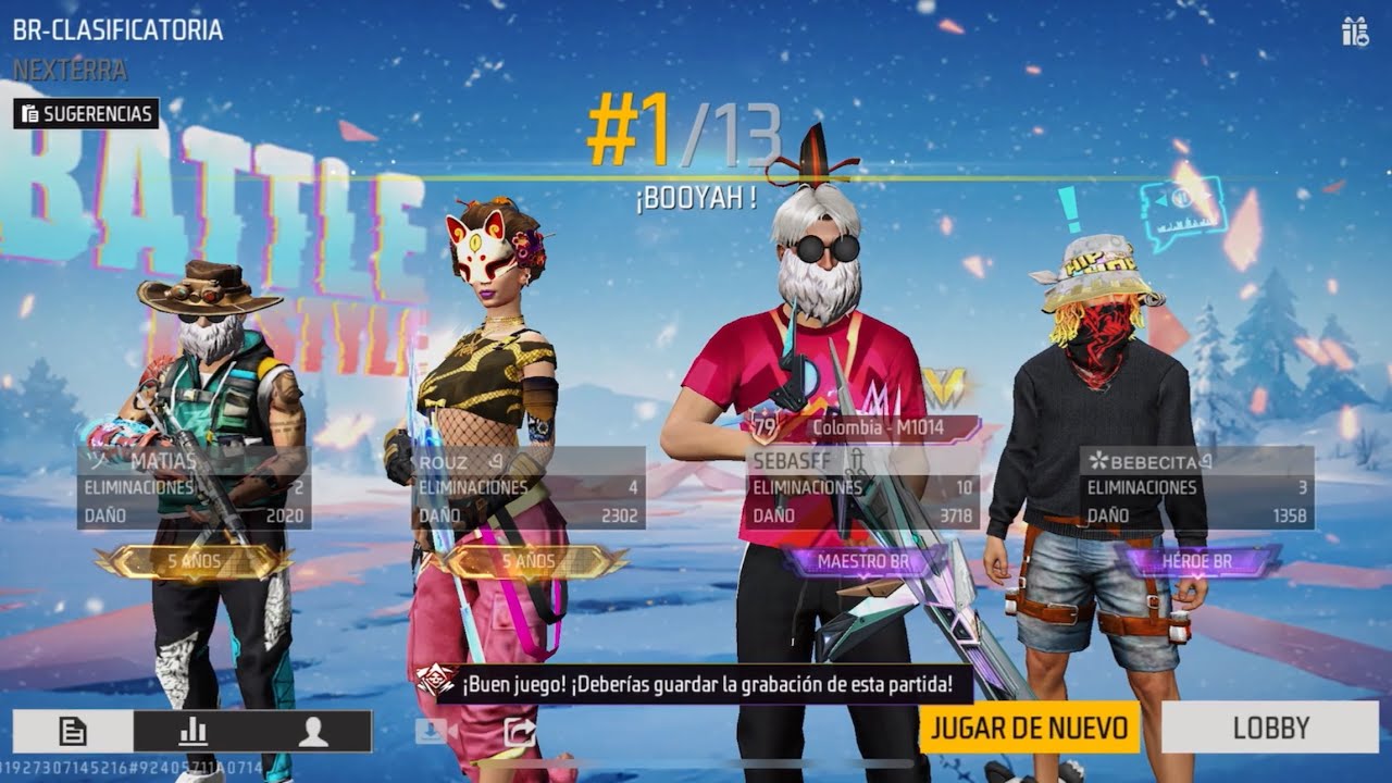 Empareje con la Escuadra más Veterana en La temporada 37 de Clasificatoria Free Fire