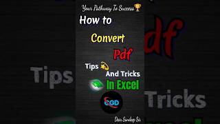 How to convert pdf to Excel tips and tricks 💯💫 #exceltips #tutorial #shortvideo screenshot 4
