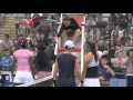 Serena Williams breaks, throws her racquet after DF on MP in doubles