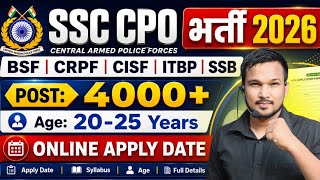 Ssc Cpo New Recruitment 2026 Bsf, Cisf, Crpf, Itbp Ssb New Vacancy 2026 Ssc Cpo New Vacancy Out 2026
