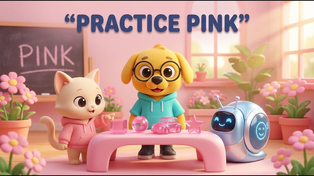 Practice Pink Color | Learn Colors for Toddlers | Puppiko Kids
