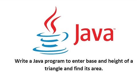 #Java Basic || Write a Java program to enter base and height of a triangle and find its area.