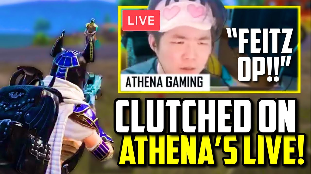 FEITZ CLUTCHES FOR ATHENA GAMING ON HIS LIVESTREAM!! | PUBG Mobile