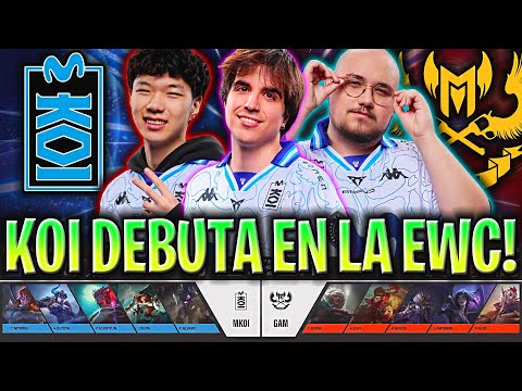 KOI DEBUTA EN LA EWC!😱PARTIDAZO!🔥 | MKOI vs GAM Resumen EWC 2025 Día 1 Casteo en ESPAÑOL