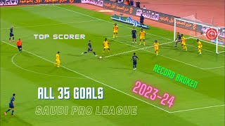 Cristiano Ronaldo's All 35 Goals In Saudi Pro League 202324 | English Commentary |