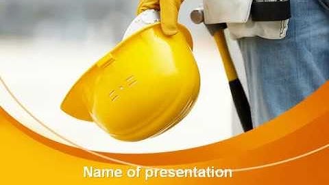 Construction Worker PowerPoint Template by PoweredTemplate.com