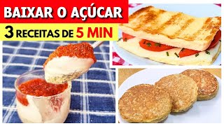 3 CAFÉS DA MANHÃ de 5 MIN para BAIXAR AÇÚCAR no Sangue! Deliciosos e Saudáveis (Poucos Carboidratos)