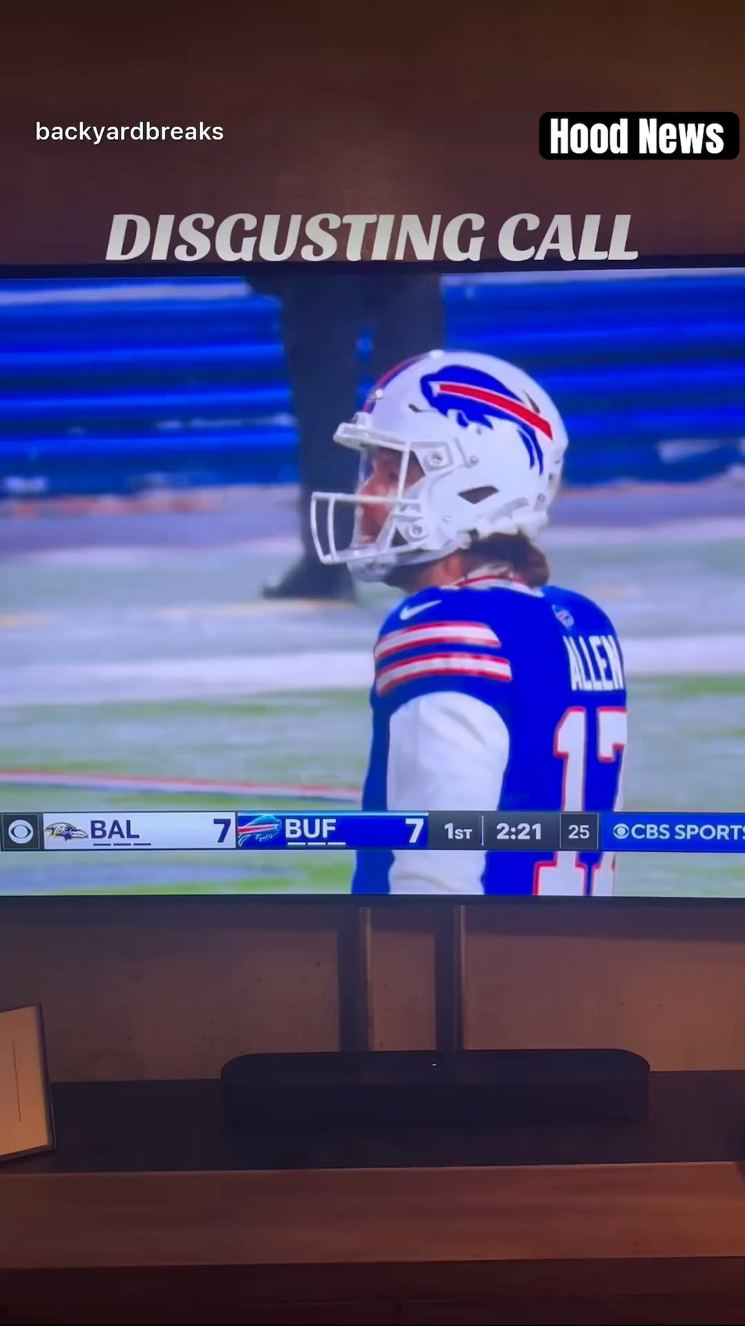 DISGUSTING CALL #hoodnews #bills #ravens #referee #NFL #fans #NFL #football #viralvideo #sports #wtf