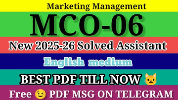 MCO O6 SOLVED ASSIGNMENT 2025-26 in English ll mco 06 solved assignment 2026 ll ignou mco06