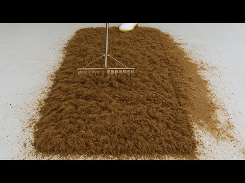 Saving a Dead Carpet - Washing a Muddy Carpet with a Metal Scrubber - Incredible Transformation